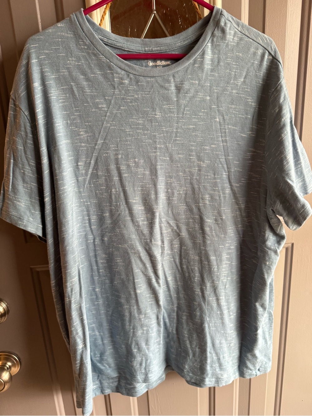 Goodfellow & Co Men's Light Heather Blue Short-Sleeve Crew Tee